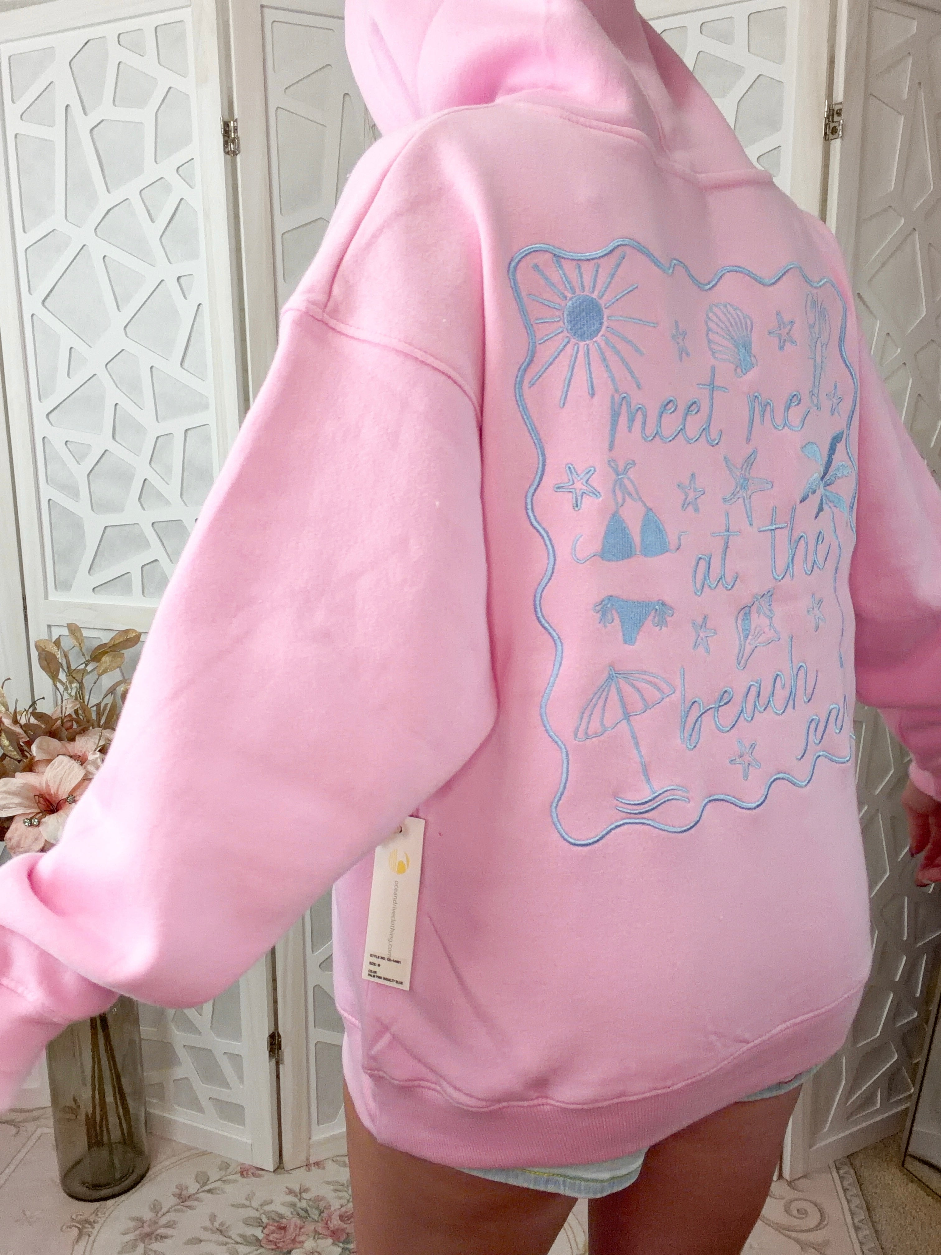 Meet Me At The Beach Hoodie- Bella Blossom Boutique