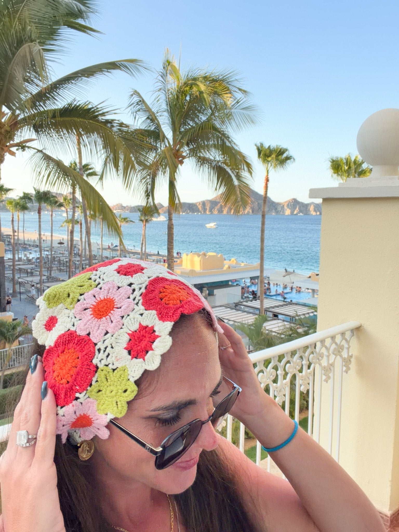 Boho Floral Crochet Headband – Hand-Stitched Flower Hair Wrap - Bella Blossom Boutique