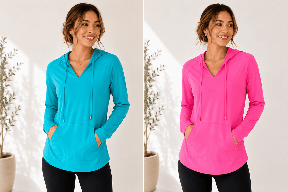 Cloud-Soft V-Neck Lightweight Pullover Hoodie - Bella Blossom Boutique