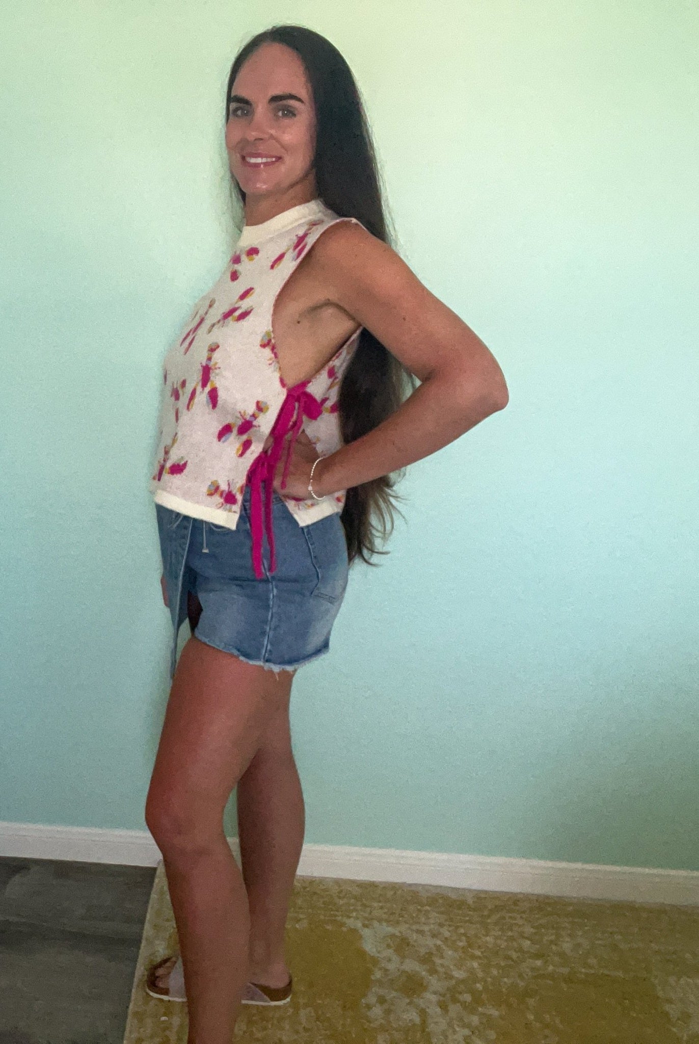 Coastal Chic Lobster Side - Tie Knit Top - Bella Blossom Boutique