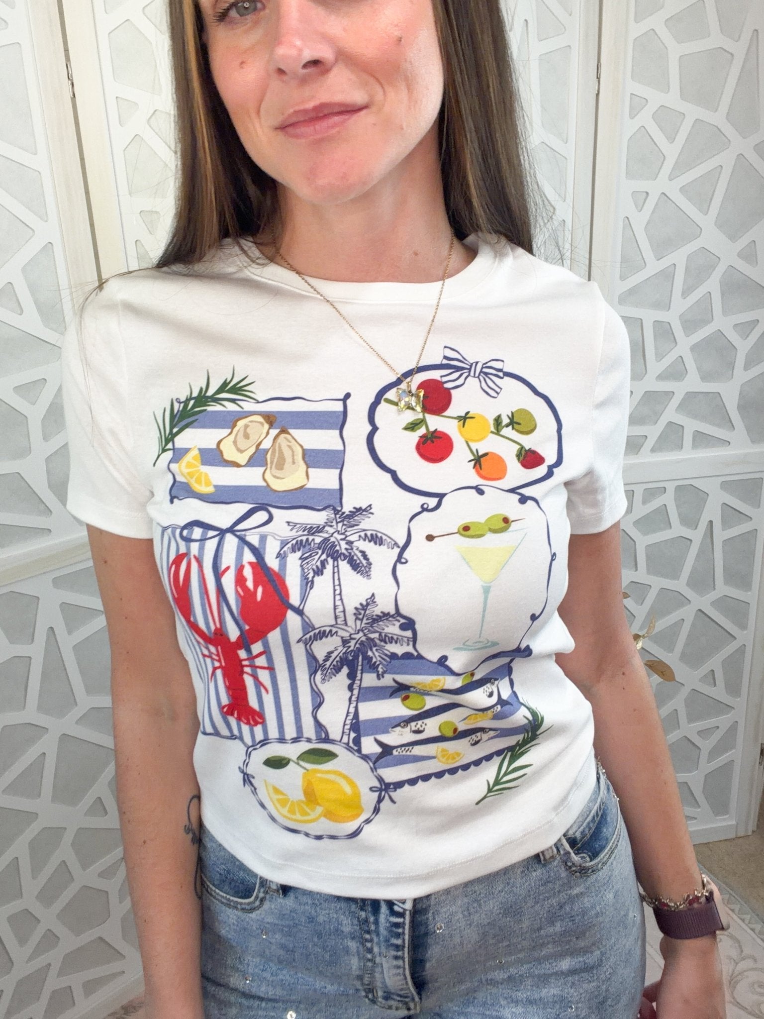 Coastal Picnic Graphic Tee – Ocean Breeze Boutique T-Shirt - Bella Blossom Boutique