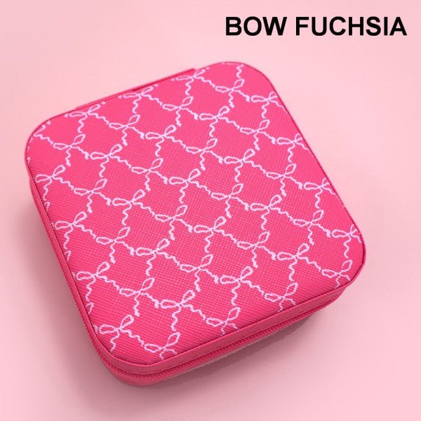 Compact Vegan Leather Travel Jewelry Organizer – Multiple Stylish Designs - Bella Blossom Boutique