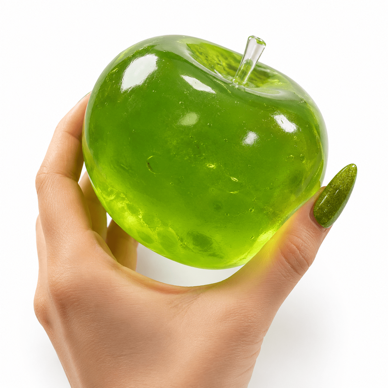 Crystal Jelly Apple Squishy – Ultra-Satisfying Sensory Stress Toy for Kids & Teachers - Bella Blossom Boutique