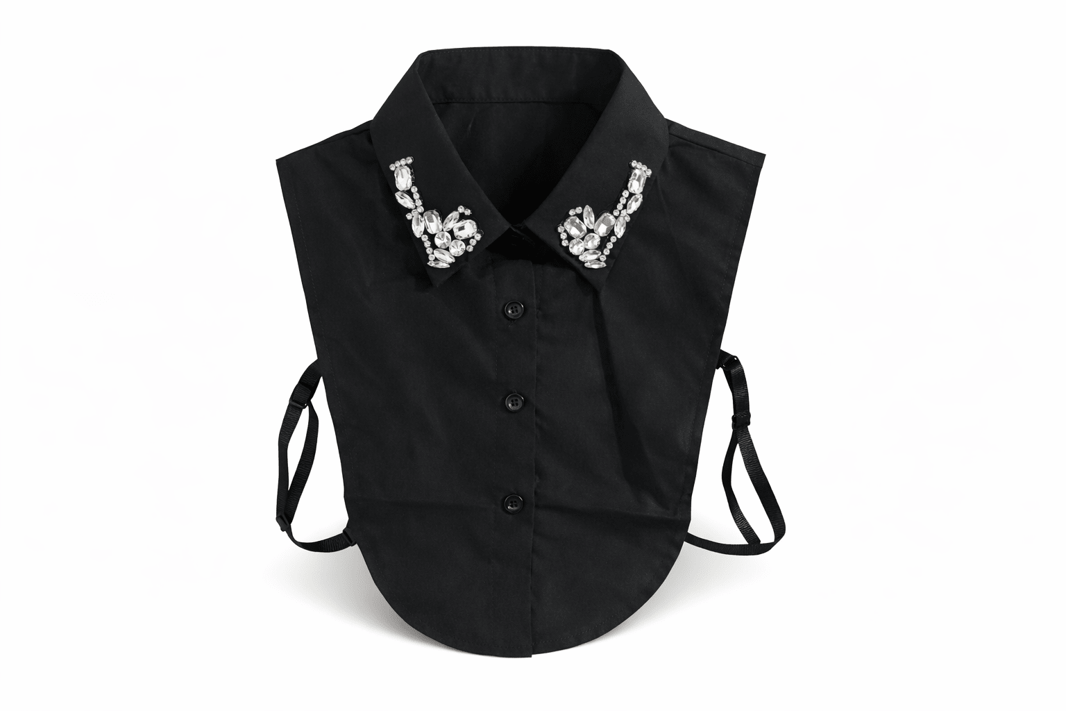 Embellished Faux Collar Layered Look Top - Bella Blossom Boutique