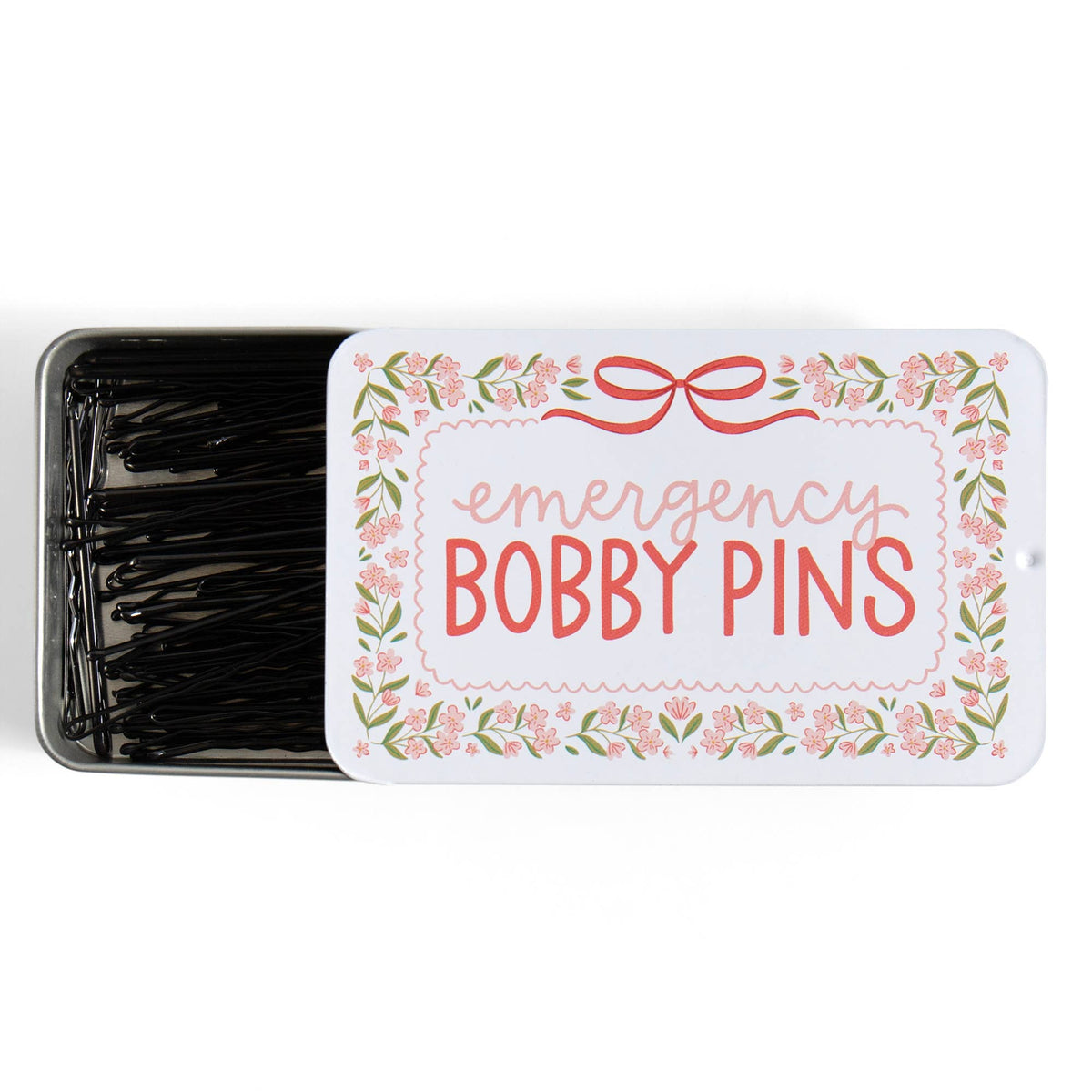 Emergency Bobby Pins Travel Tin- 60 Hair Pins - Bella Blossom Boutique