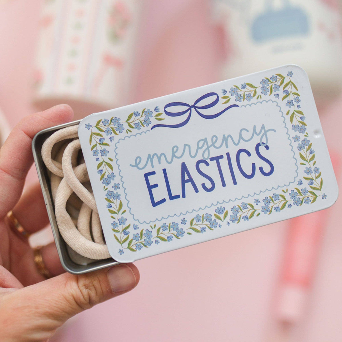 Emergency Elastics Travel Tin- 20 Hair Ties - Bella Blossom Boutique