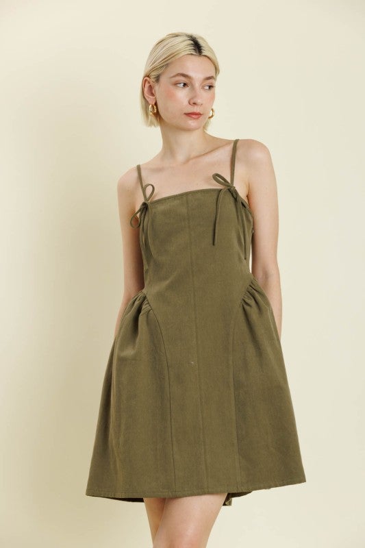 Everly Cotton Bow - Tie Mini Dress – Flattering Summer Sundress - Bella Blossom Boutique