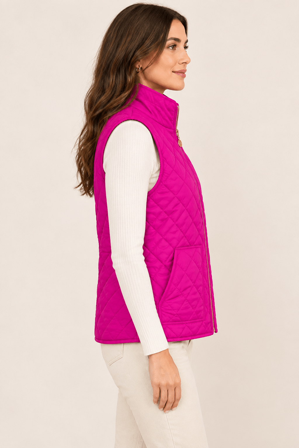 Everly Quilted Lightweight Puff Vest – Chic Women's Layering Outerwear - Bella Blossom Boutique