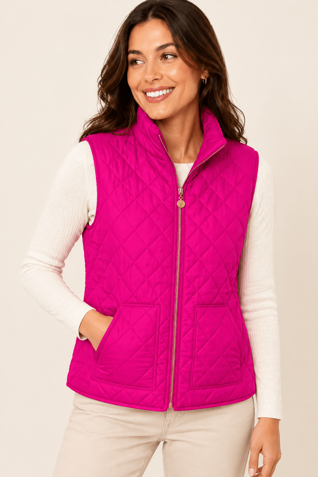 Everly Quilted Lightweight Puff Vest – Chic Women's Layering Outerwear - Bella Blossom Boutique