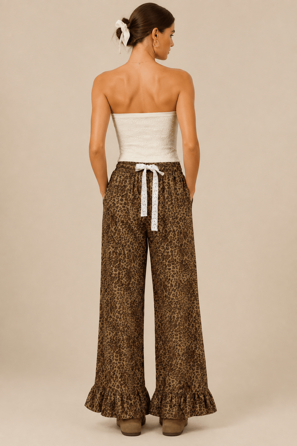 Floral Jacquard Seamless Tube Top - Two-Tone Chic - Bella Blossom Boutique