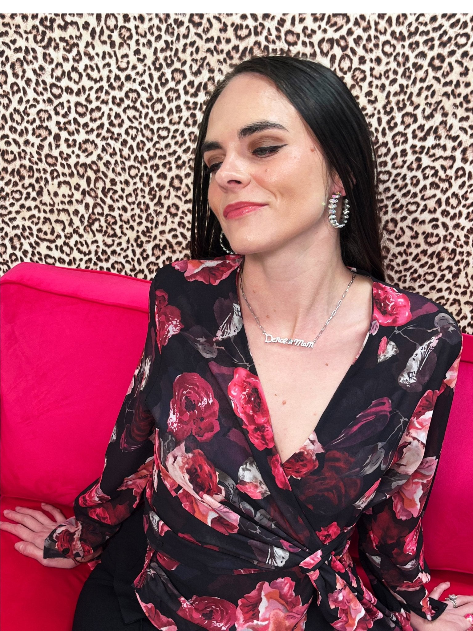 French Chic Floral Wrap Blouse – Parisian Rose Print - Bella Blossom Boutique