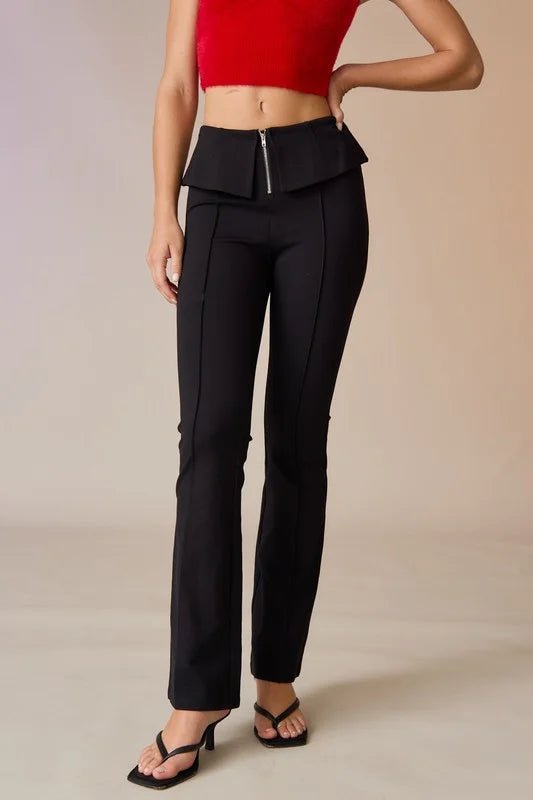High - Waist Flare Trousers: The Ultimate Sculpting Stretch Fit - Bella Blossom Boutique