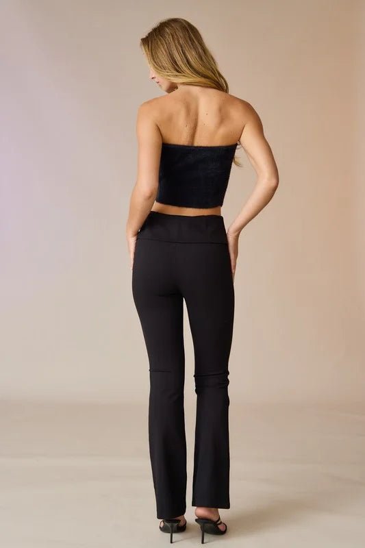 High - Waist Flare Trousers: The Ultimate Sculpting Stretch Fit - Bella Blossom Boutique