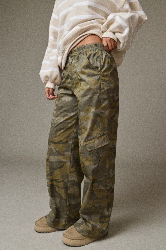Hunting Babe Relaxed Camo Cargo Pants – Streetwear Utility Trousers - Bella Blossom Boutique