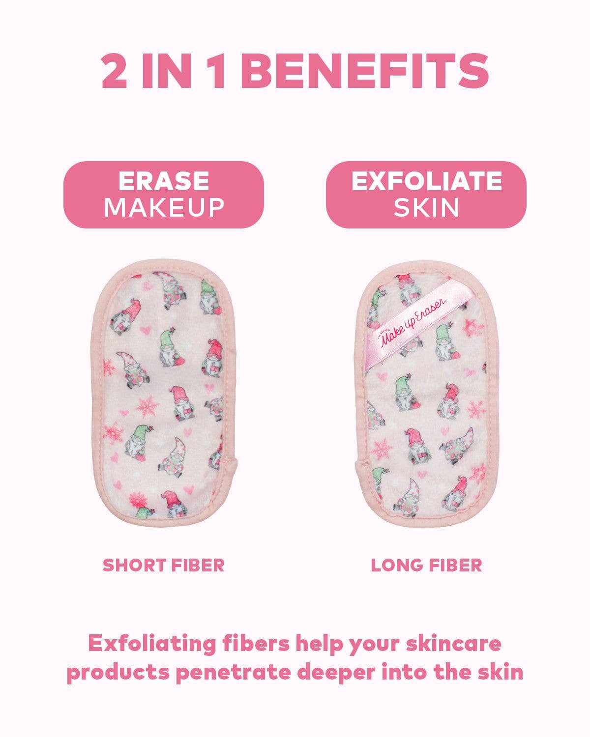 MakeUp Eraser Gnome Sweet Gnome Mini PRO: Reusable Makeup Remover Cloth - Bella Blossom Boutique