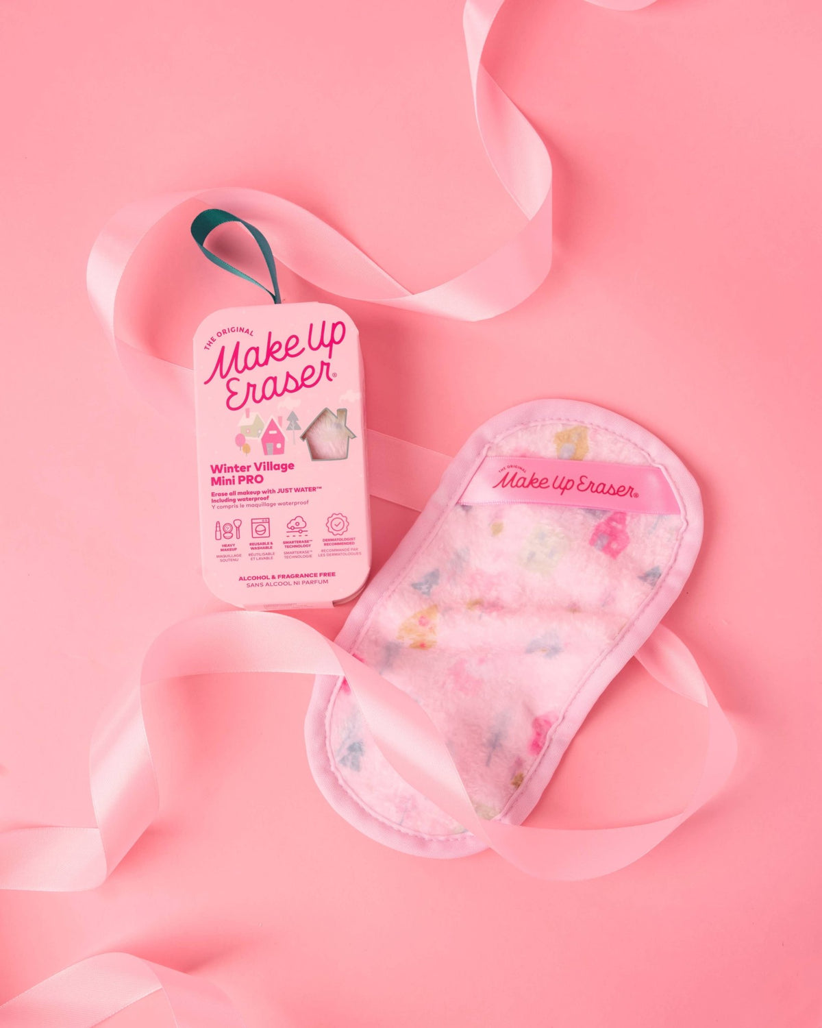 MakeUp Eraser Mini PRO: Winter Village Holiday Ornament & Reusable Skincare Gift - Bella Blossom Boutique