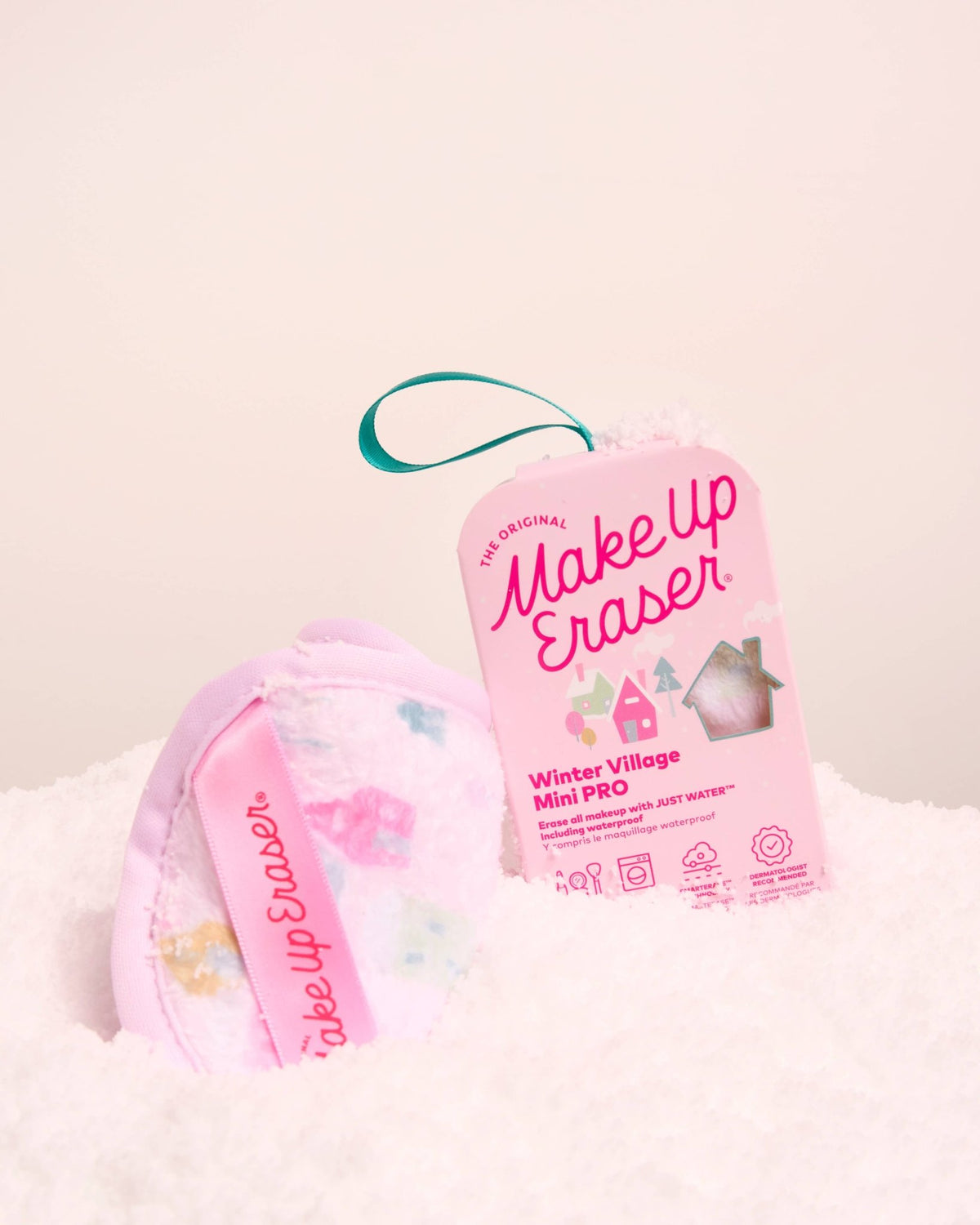MakeUp Eraser Mini PRO: Winter Village Holiday Ornament & Reusable Skincare Gift - Bella Blossom Boutique