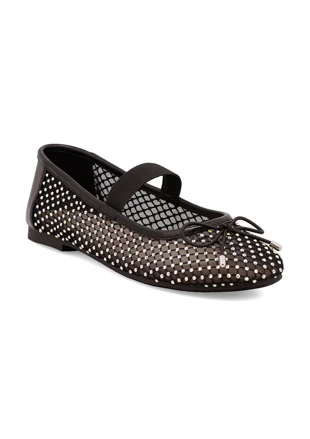 MIA Sparkling Rhinestone Mesh Ballet Flats – Breathable Mary Jane Evening Shoes - Bella Blossom Boutique