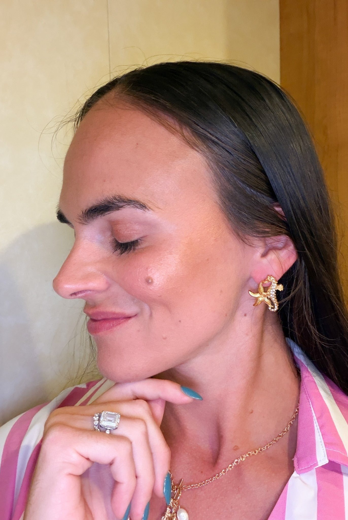 Ocean Treasure Seahorse & Natural Shell Coastal Earrings - Bella Blossom Boutique