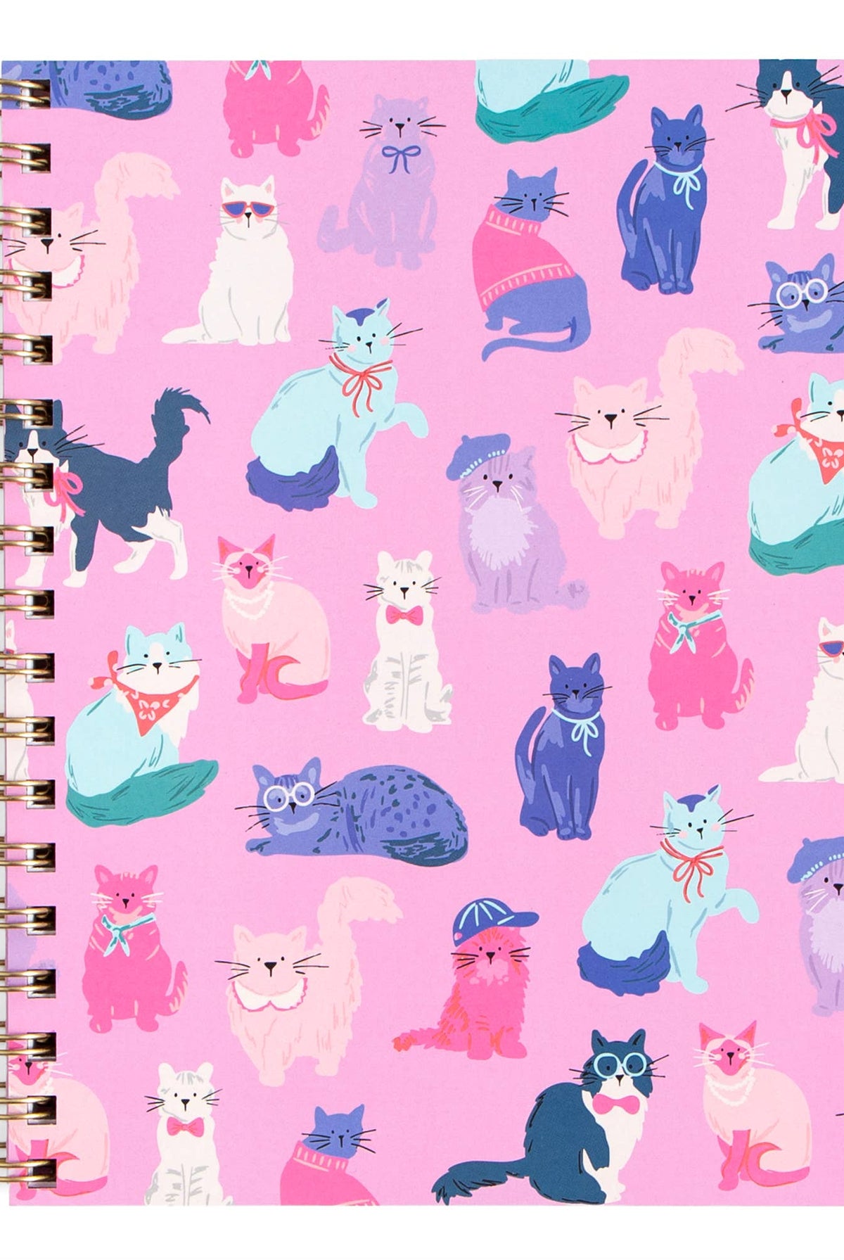 Pink Cool Cats Spiral Notebook - Bella Blossom Boutique