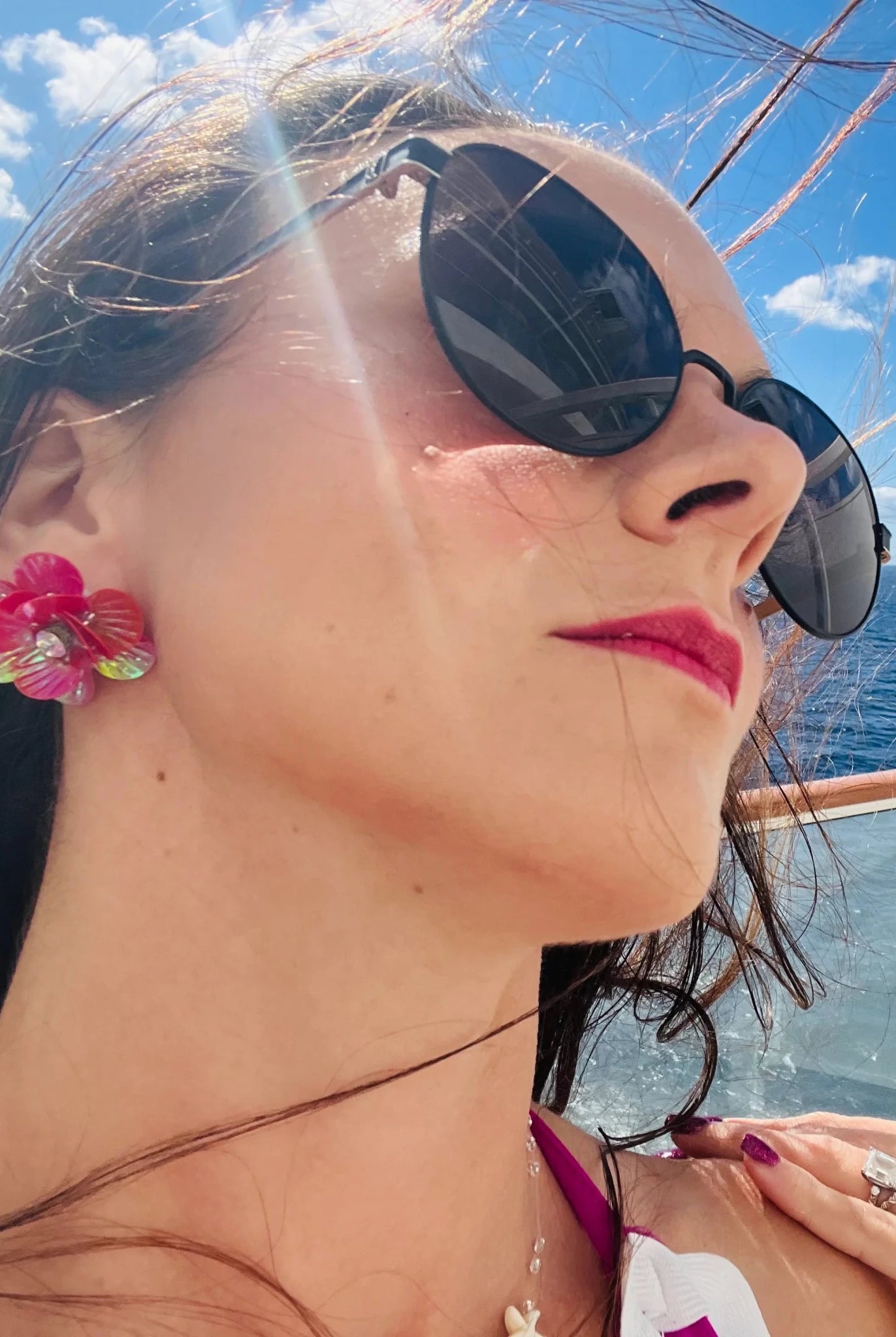 Radiant Bloom | Iridescent Sequin Flower Statement Earrings - Bella Blossom Boutique