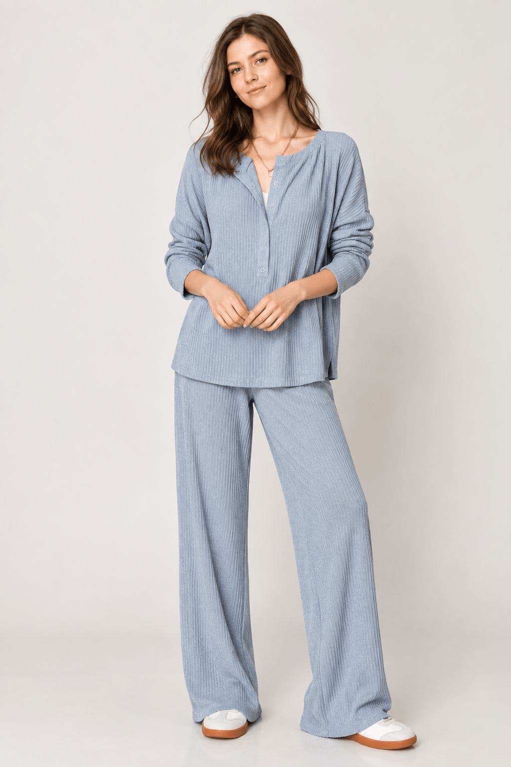 Ribbed Sweater Knit Lounge Set- 2 Colors - Bella Blossom Boutique