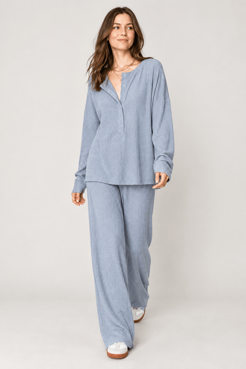 Ribbed Sweater Knit Lounge Set- 2 Colors - Bella Blossom Boutique