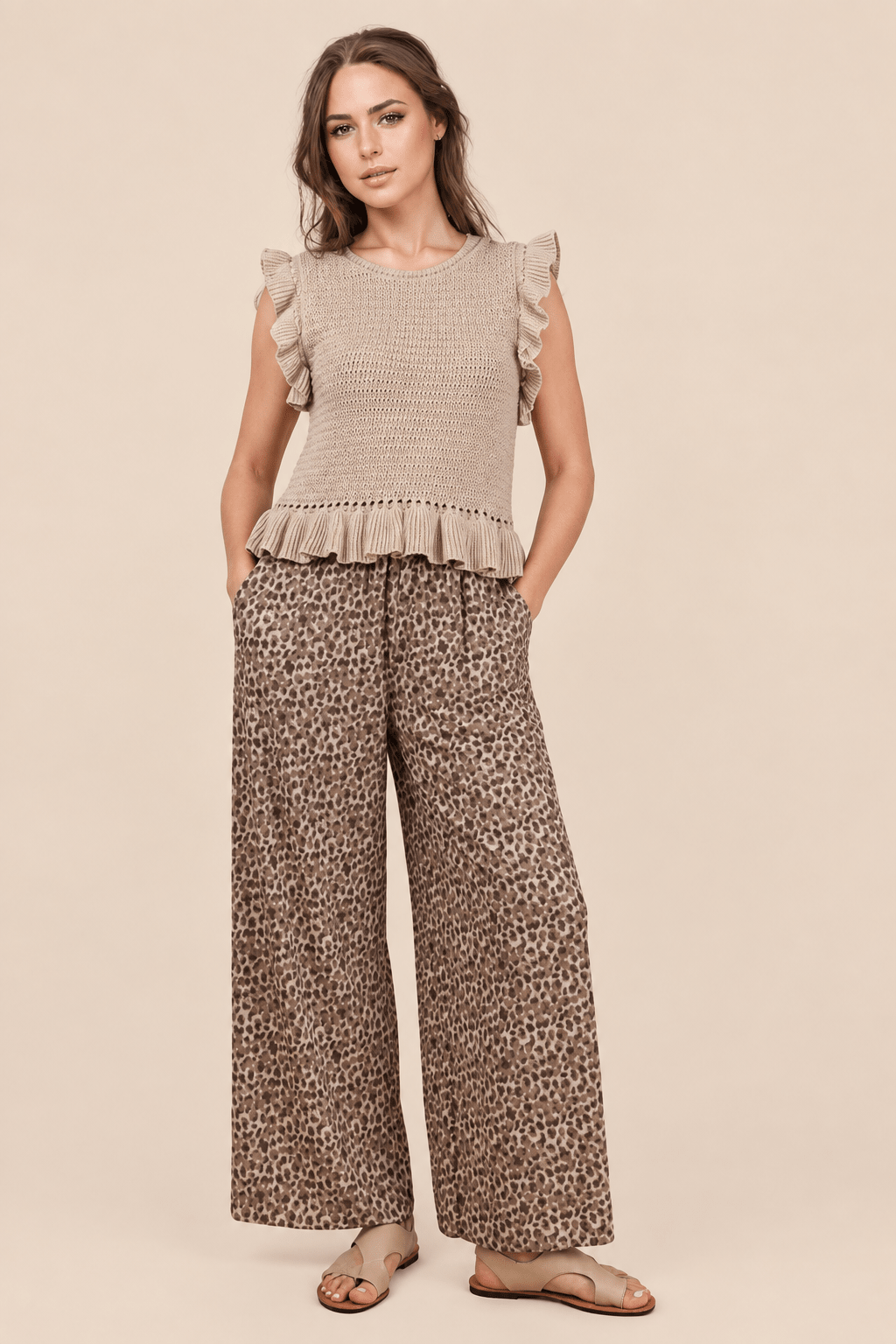 Ruffled Sweater Knit Top - Bella Blossom Boutique