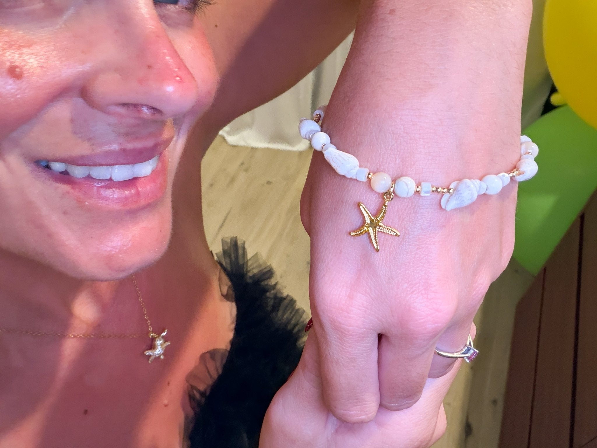 Seaside Bliss: Starfish & Seashell Charm Coastal Bracelet - Bella Blossom Boutique