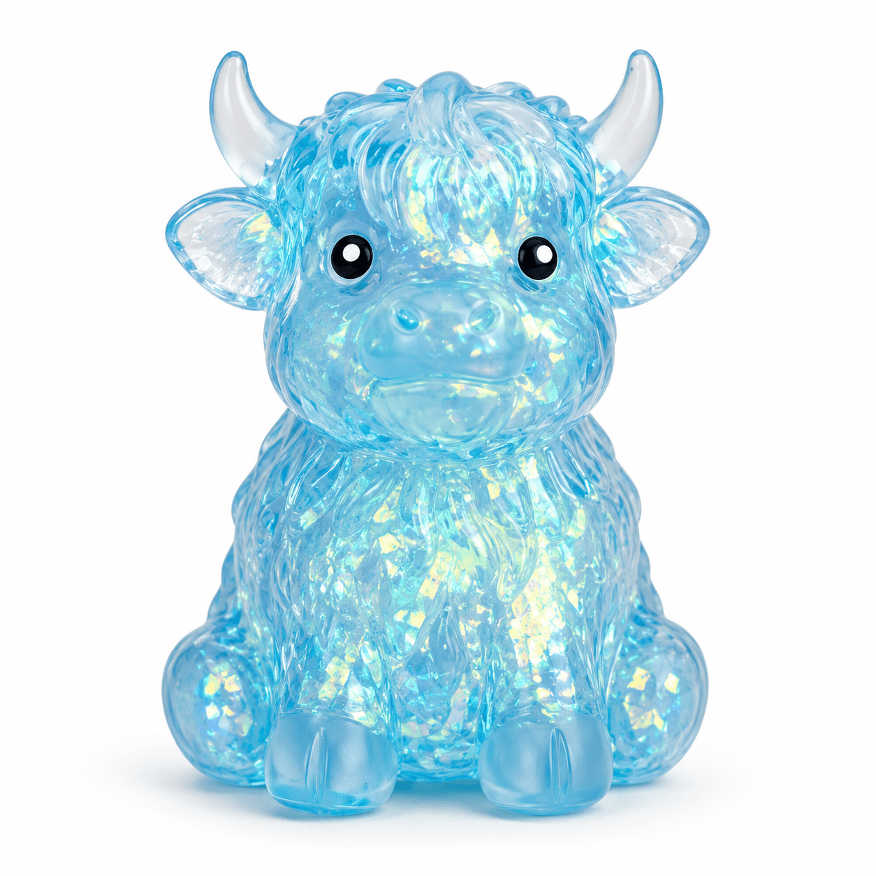 Shimmering Highland Cow Squishy – Sensory FidgeT Toy: 3 Colors - Bella Blossom Boutique