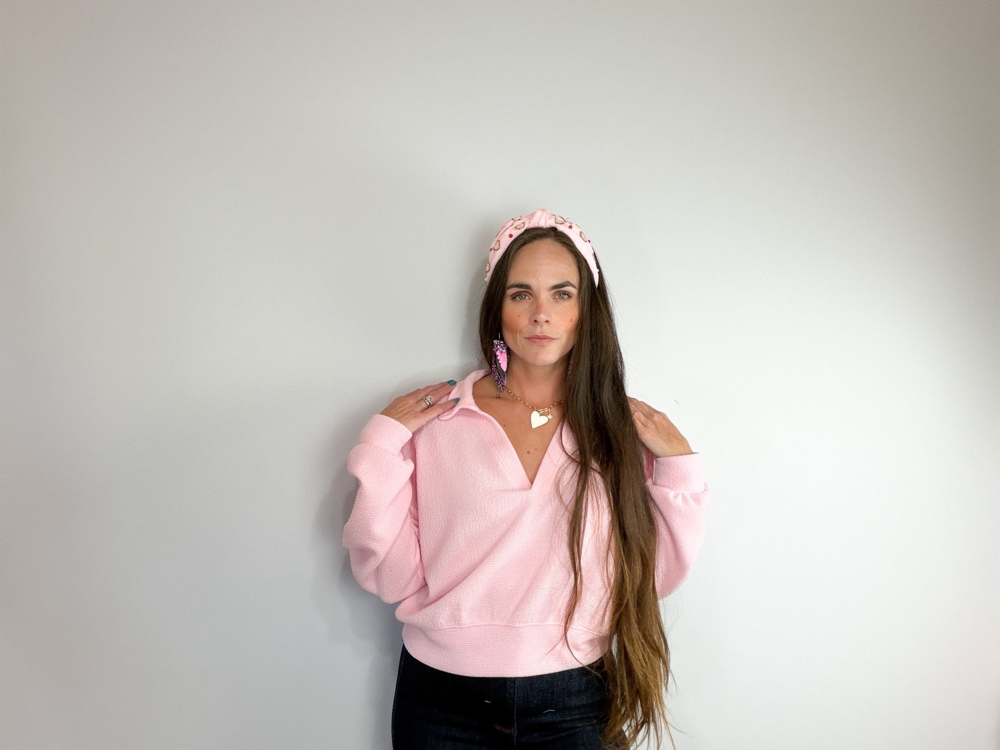 Soft Ribbed Knit Collared Polo Top - Bella Blossom Boutique