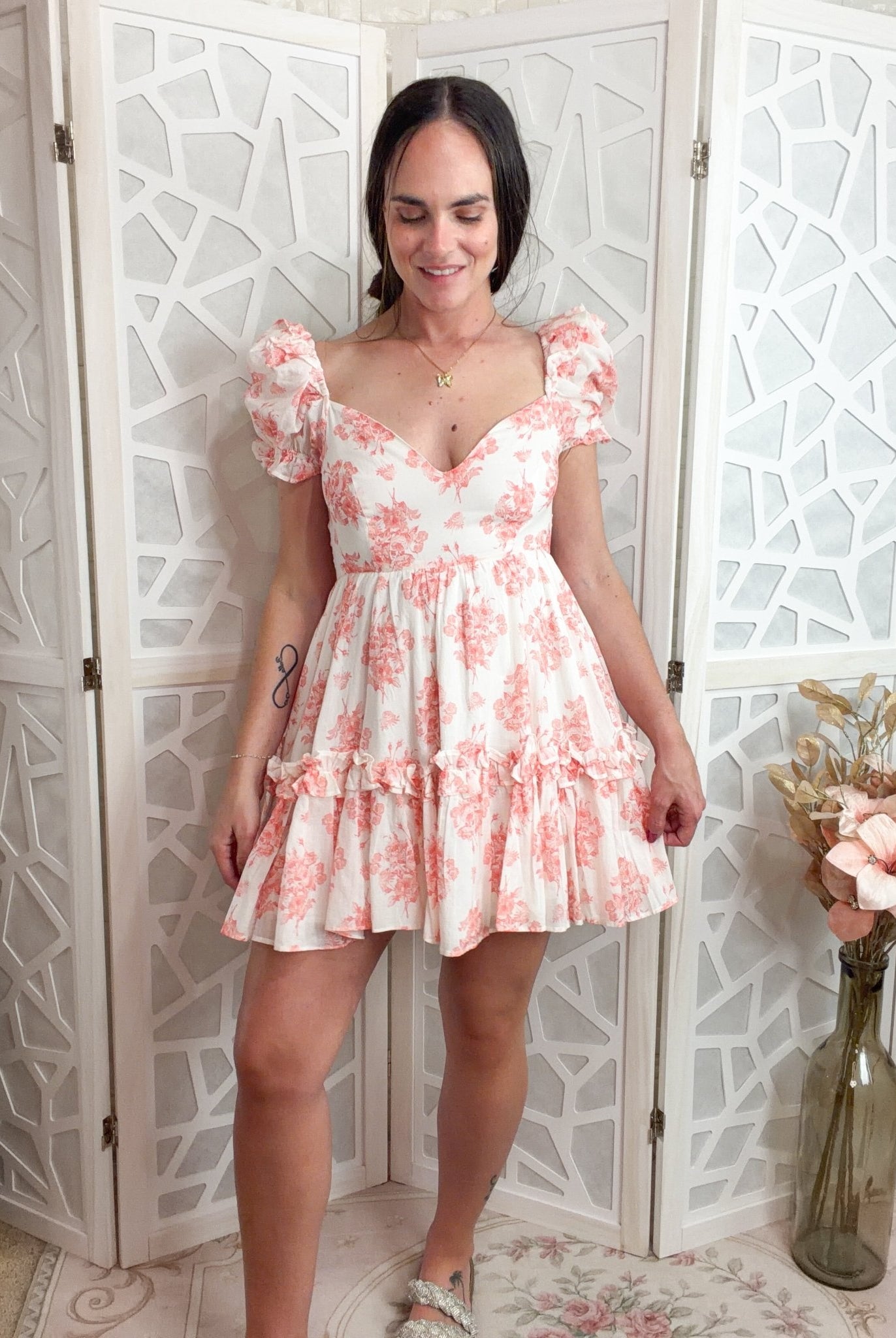 Sunset Glow Gradient Balloon Mini Dress - Bella Blossom Boutique