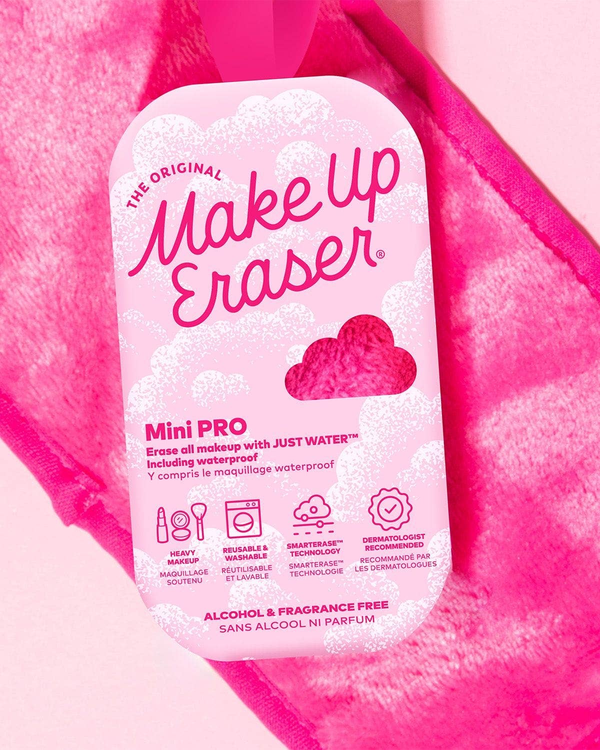The Original MakeUp Eraser Mini PRO - Reusable Pink Makeup Remover - Bella Blossom Boutique