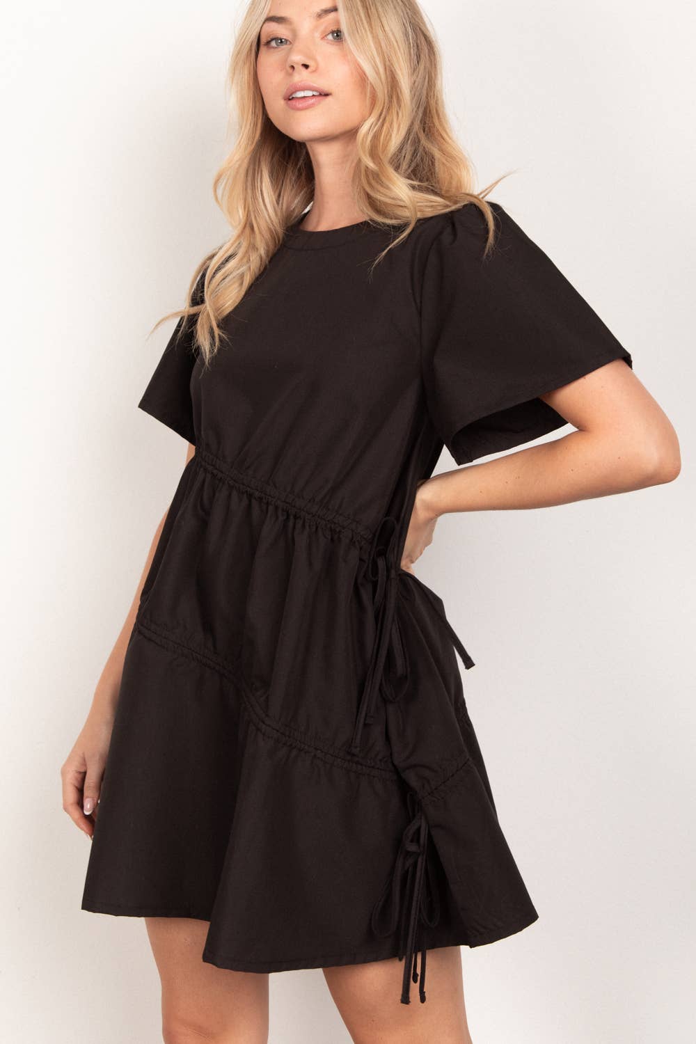The Sculpt & Cinch Diagonal Tunnel Mini Dress - Bella Blossom Boutique