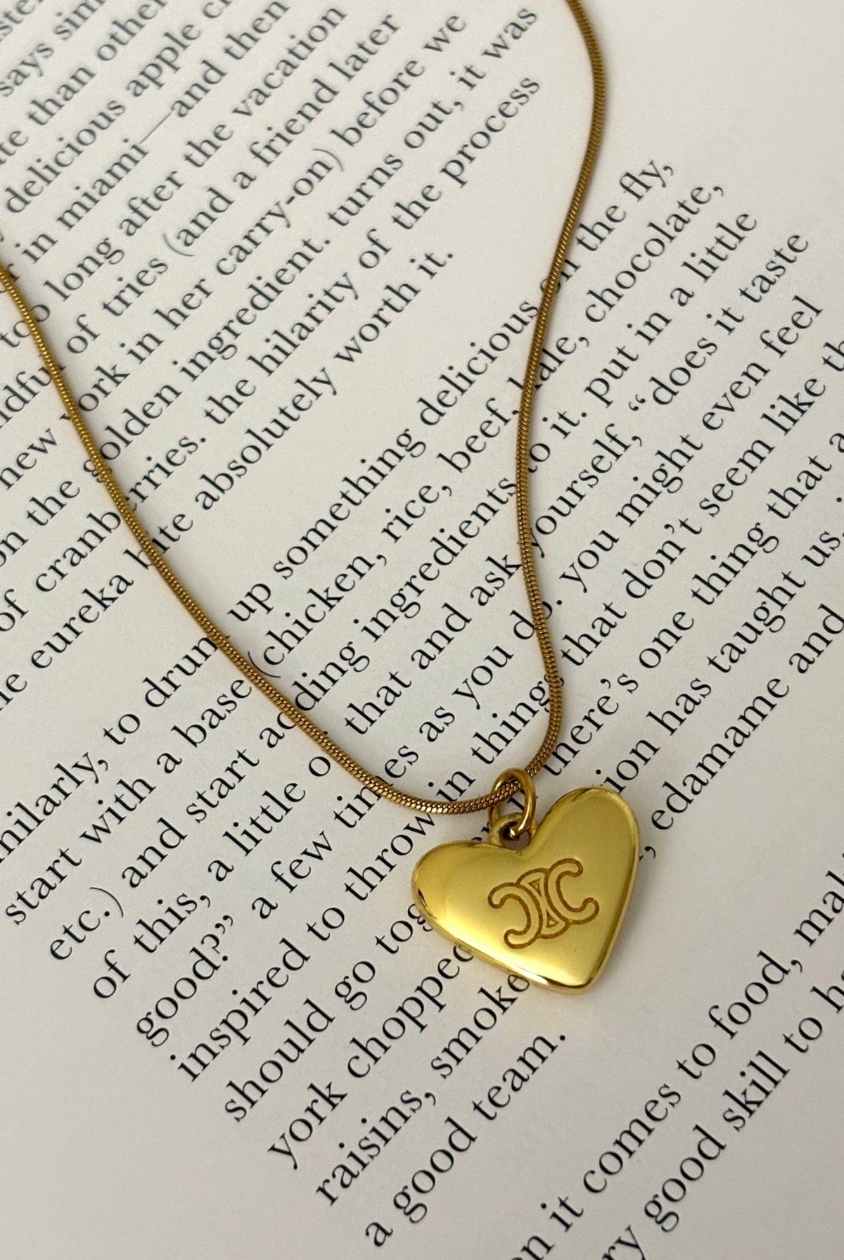 The Vintage Designer Heart | Repurposed Luxury Pendant Necklace - Bella Blossom Boutique