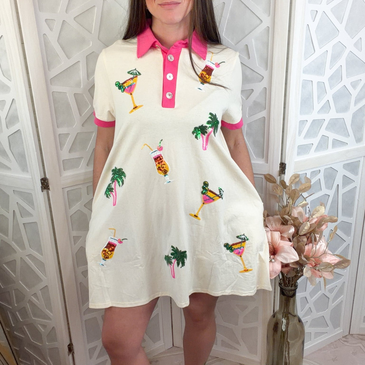 sequin palm tree dress Traffic People Palms Of Gold Rene Dress In Pastel Blue XS