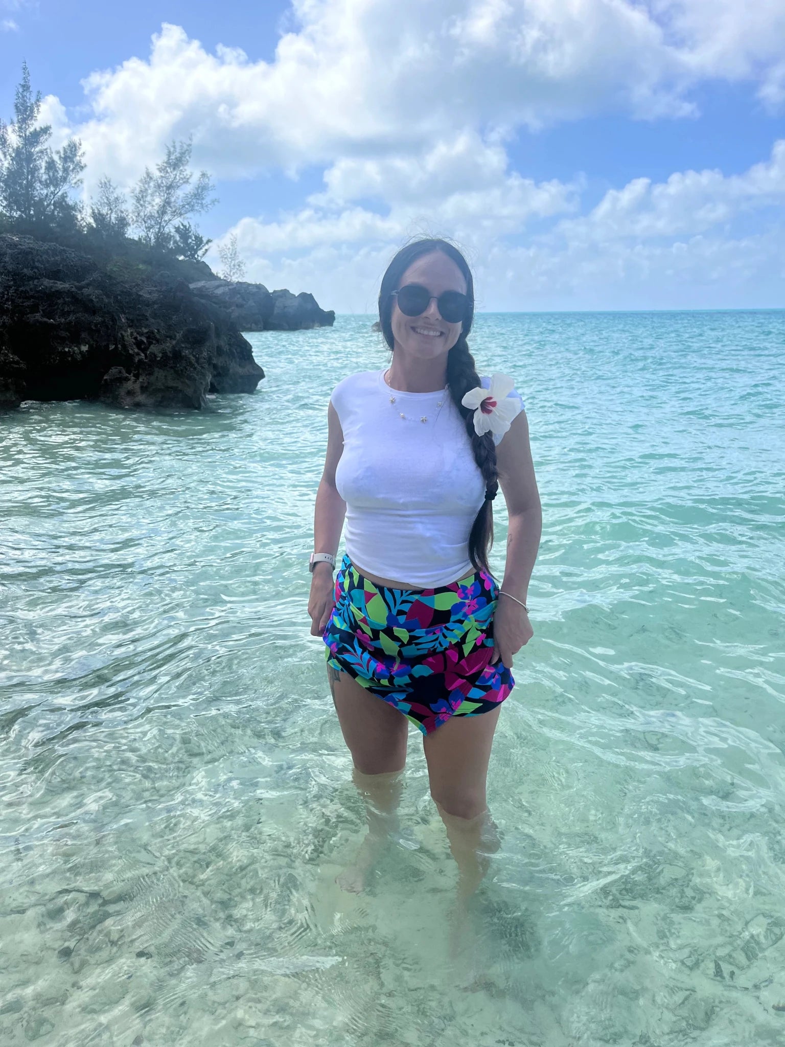 Tropical UPF 50+ Resort Overlap Skort – Chic Sun Protection - Bella Blossom Boutique