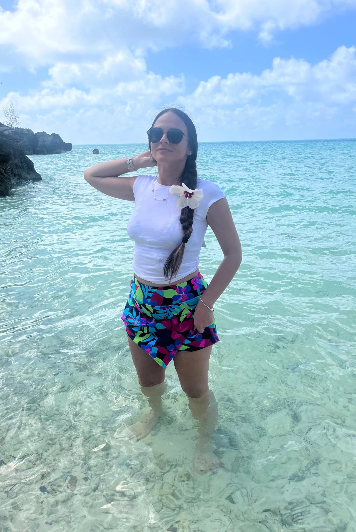 Tropical UPF 50+ Resort Overlap Skort – Chic Sun Protection - Bella Blossom Boutique