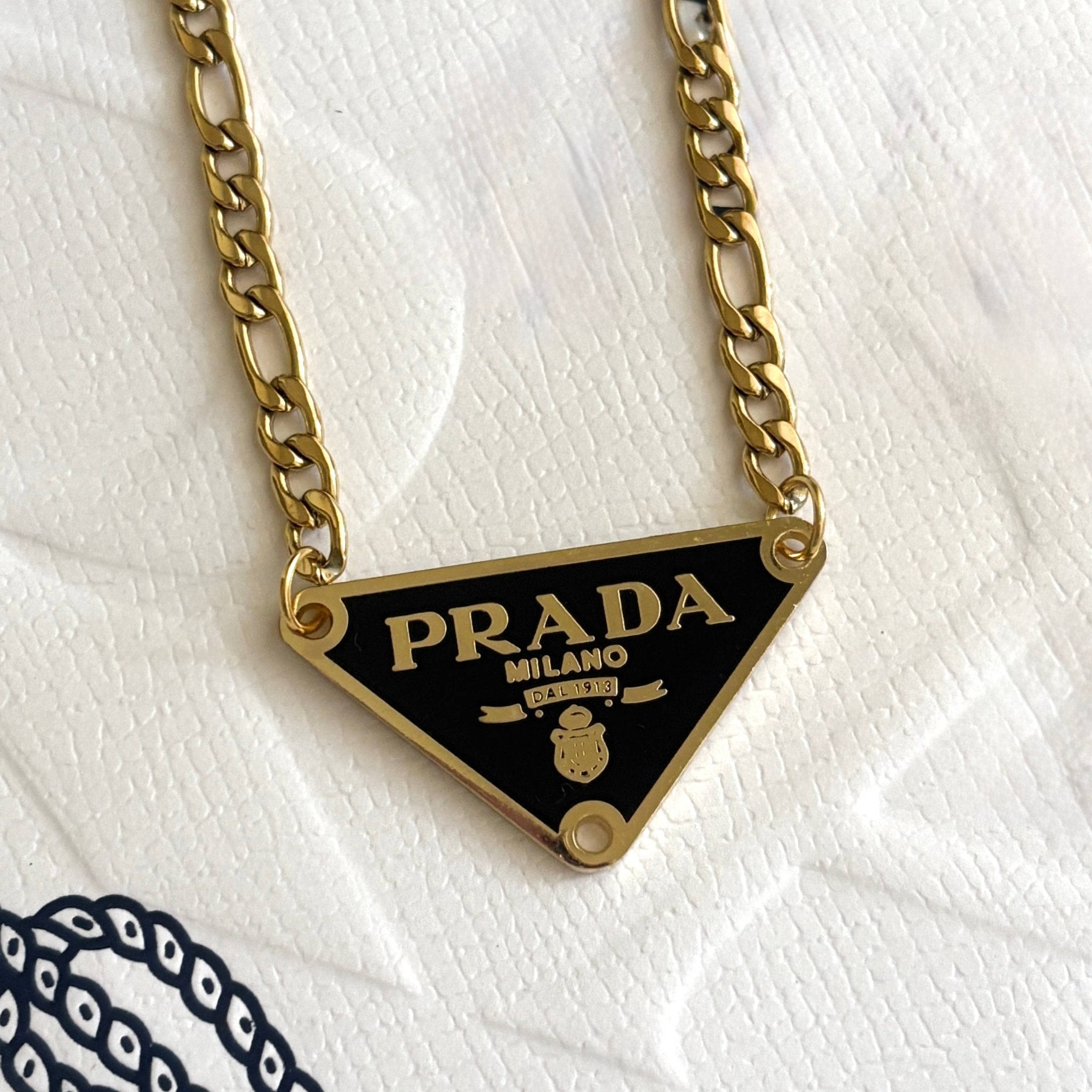 Vintage Designer Repurposed Black Pendant Necklace - Bella Blossom Boutique