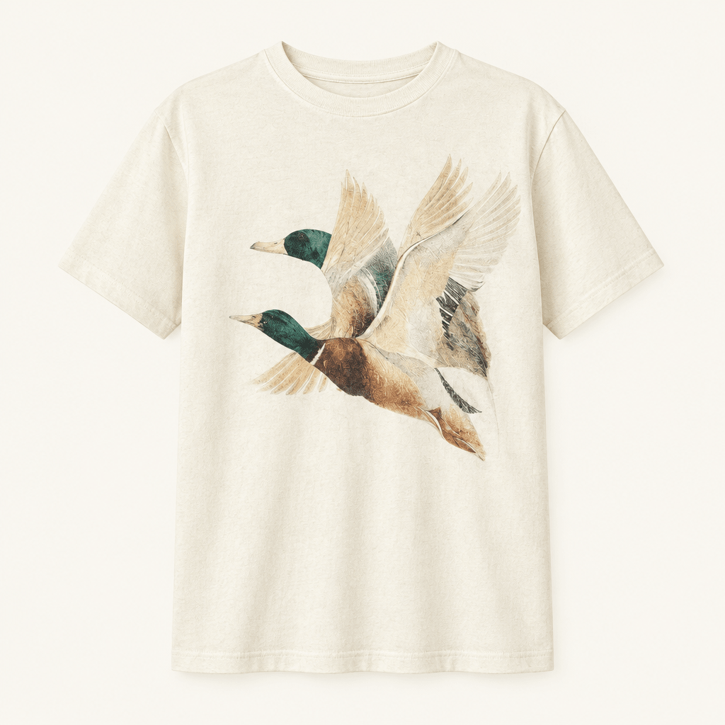 Vintage Mallard Flight Graphic Tee – Ultra-Soft Relaxed Fit - Bella Blossom Boutique