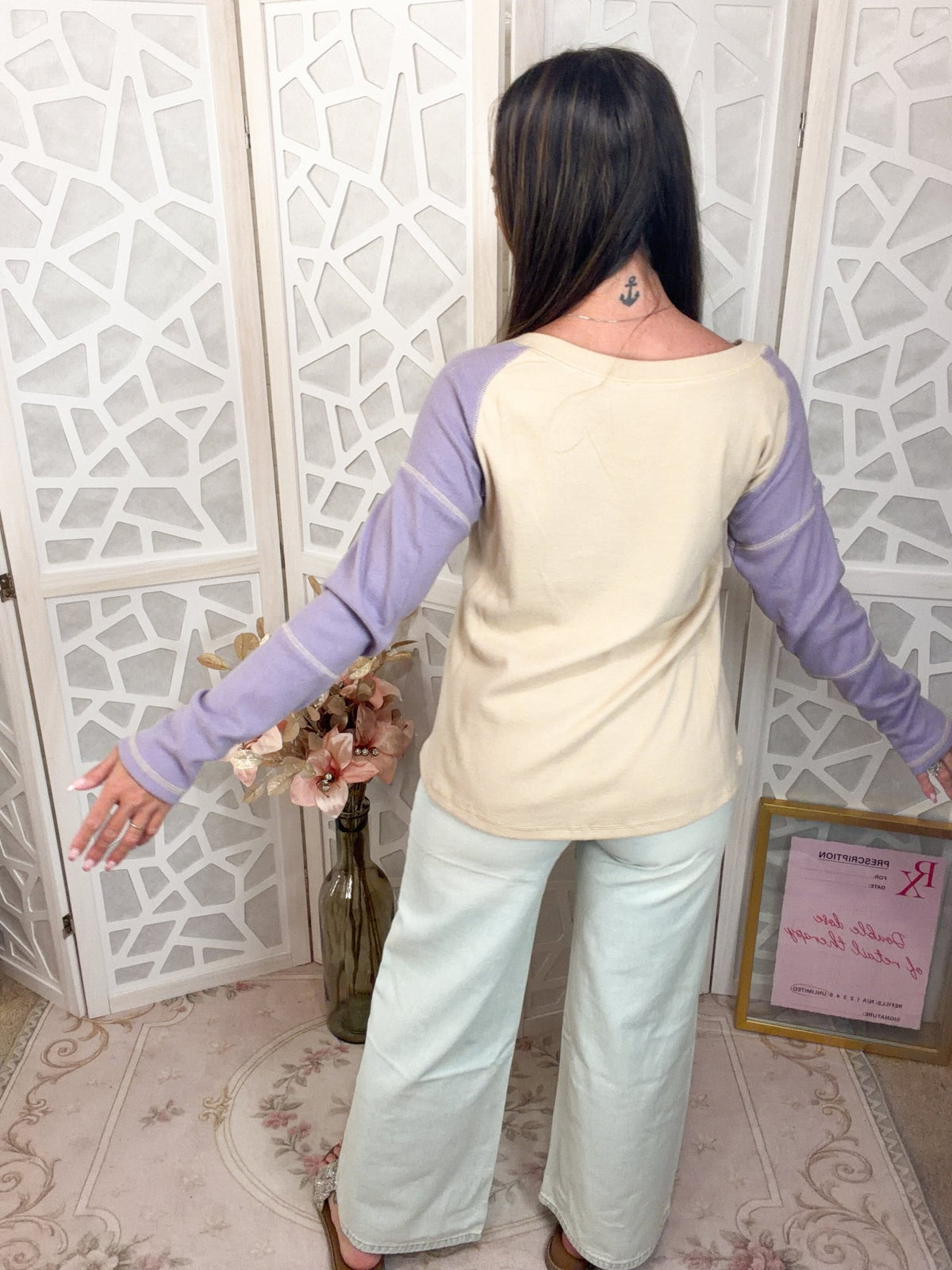 Vivid V-Neck Colorblock Knit Top | Chic Contrast Sleeve Sweater - Bella Blossom Boutique