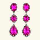 3 Tier Turquoise Stone Drop Earrings - Bella Blossom Boutique