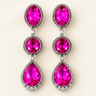 3 Tier Turquoise Stone Drop Earrings - Bella Blossom Boutique