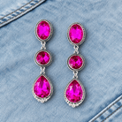 3 Tier Turquoise Stone Drop Earrings - Bella Blossom Boutique