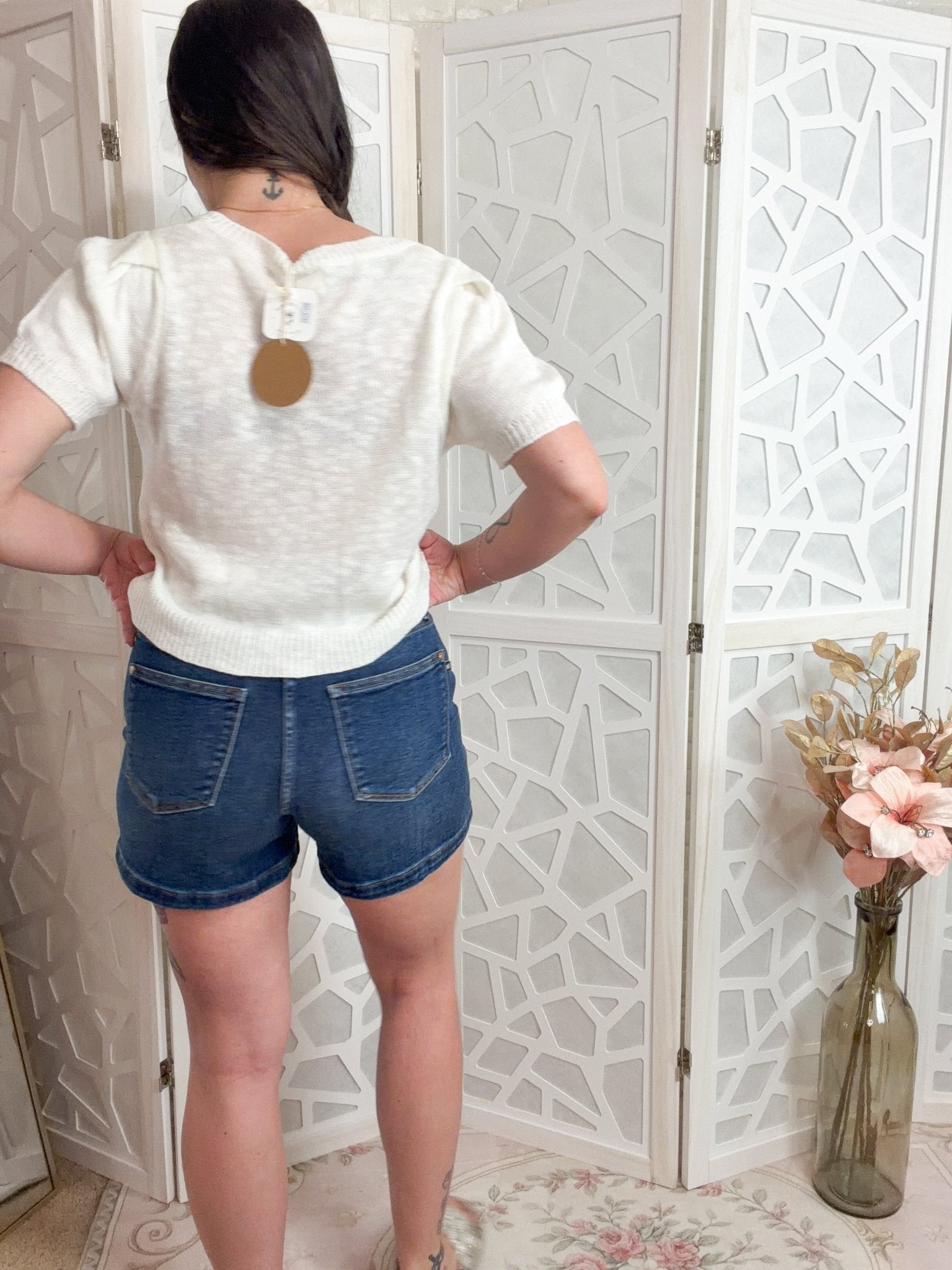 Americana Stars & Stripes Knit Top – Classic Patriotic Style - Bella Blossom Boutique