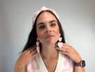 Amora Pink Tiered Heart Dangle Earrings - Boutique Statement Jewelry - Bella Blossom Boutique