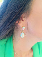 Aurora Luxe Iridescent Crystal Teardrop Earrings - Bella Blossom Boutique