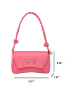 Bella Bow Underarm Shoulder Bag – Chic Gold Accent Baguette Purse - Bella Blossom Boutique