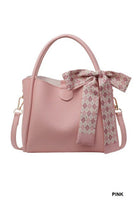 Bella Luxury Scarf - Accent Vegan Leather Handbag - Bella Blossom Boutique
