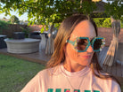 Bling & Bloom: Hand-Embellished Oversized Crystal Floral & Bee Sunglasses - Bella Blossom Boutique